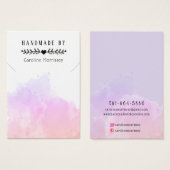 Carte de présentation de collier à éclaboussures d (Devant & derrière)