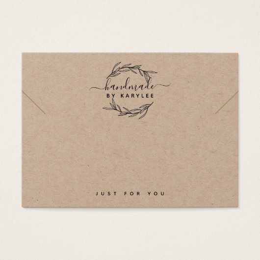 Carte de présentation de collier avec feuille de l (Devant)