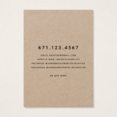 Carte de Présentation de Collier avec Feuille de L (Dos)