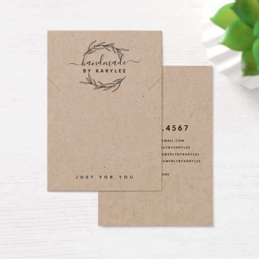 Carte de Présentation de Collier avec Feuille de L (Bureau)