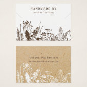 Carte de Présentation de Collier de Fleurs Sauvage (Devant & derrière)