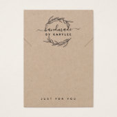 Carte de Présentation de Collier en Feuille de Lau (Devant)