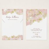 Carte de présentation de collier en marbre fluide (Devant & derrière)