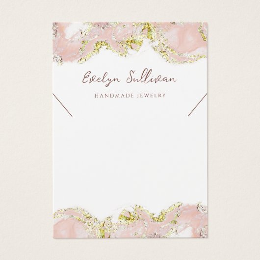 Carte de présentation de collier en marbre fluide (Devant)