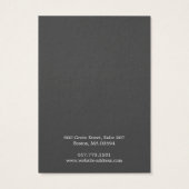 Carte de présentation de collier et boucle d'oreil (Dos)