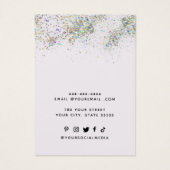 Carte de Présentation de Collier et Boucles d'Orei (Dos)