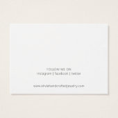 Carte de présentation de collier et bracelet à écr (Dos)