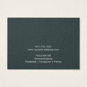 Carte de présentation de collier et bracelet de mo (Dos)