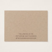 Carte de Présentation de Collier et Bracelet Fleur (Dos)