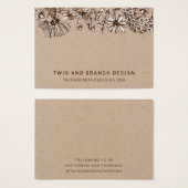 Carte de Présentation de Collier et Bracelet Fleur (Devant & derrière)