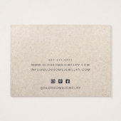 Carte de présentation de collier et de bracelet en (Dos)