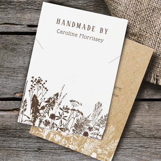 Carte de Présentation de Collier Fleurs Sauvages R