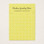 Carte de présentation de collier jaune vif à motif (Devant)