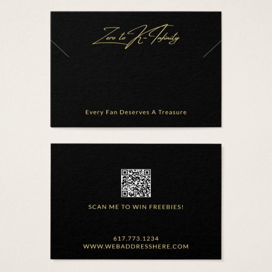 Carte de Présentation de Collier ou de Bracelet av (Devant & derrière)