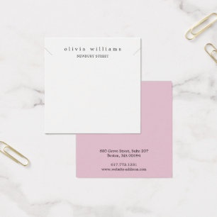 Carte de présentation de collier rose simple moder