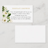 Carte de Présentation de Fleurs en Or Blanc pour D (Devant / Derrière)