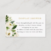 Carte de Présentation de Fleurs en Or Blanc pour D (Devant)