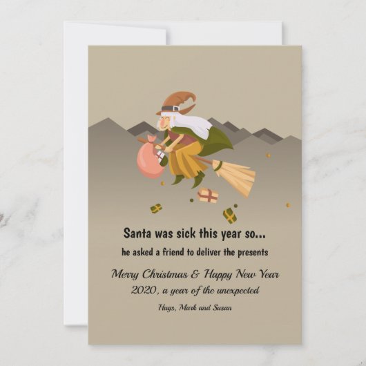 Carte de présentation de Noël de sorcière (Devant)