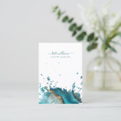 Carte de présentation d'earring en agate sarcelle (Debout devant)