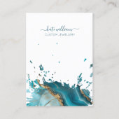 Carte de présentation d'earring en agate sarcelle (Devant)