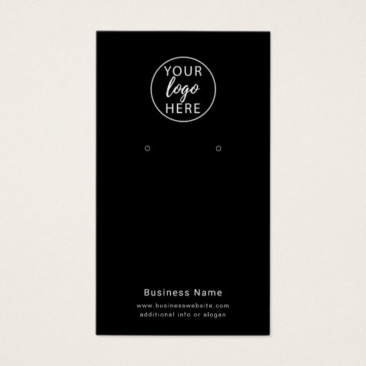 Carte de présentation d'earrings avec logo d'entre (Devant)