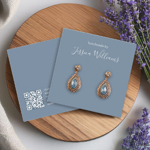 Carte de présentation d'earrings en code QR modern