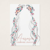 Carte de présentation d'earrings floraux pastel bo (Devant)
