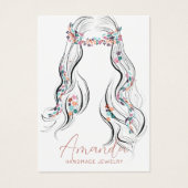 Carte de présentation d'earrings floraux pastel bo (Devant)