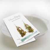 Carte de présentation d'oreilles en aquarelle d'éc