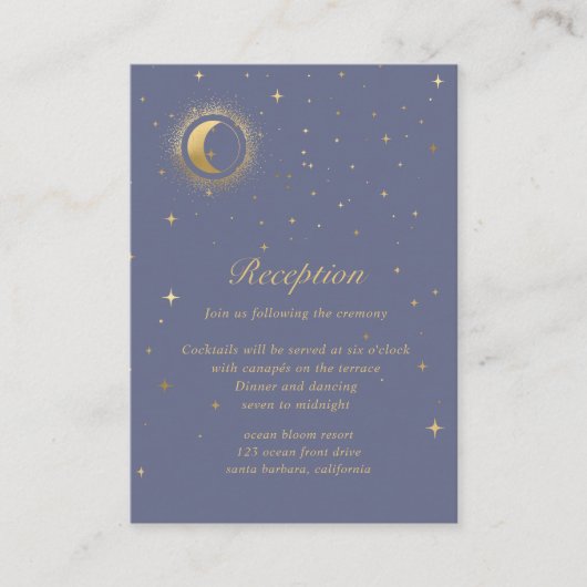 Carte de Présentation du Croissant de Lune Céleste (Devant)