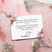 Carte de Présentation du Panier de Bienvenue Fleur