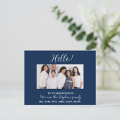 Carte de Présentation "Nous sommes Nouveaux dans l (Debout devant)