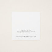 Carte de présentation pour boucles d'oreilles à cl (Dos)