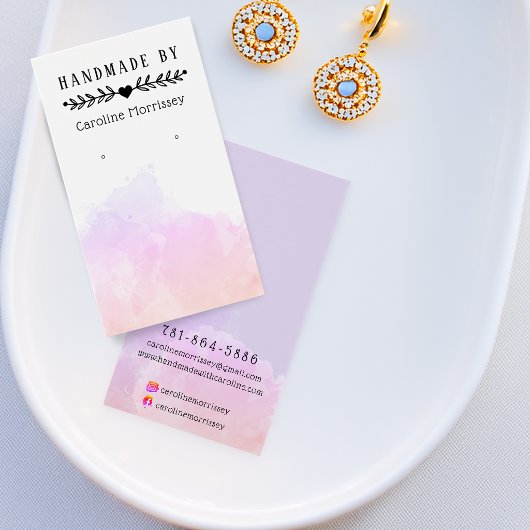 Carte de présentation pour boucles d'oreilles avec