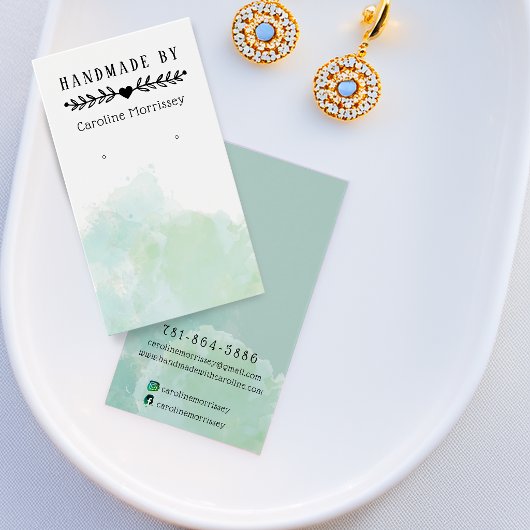Carte de présentation pour boucles d'oreilles avec