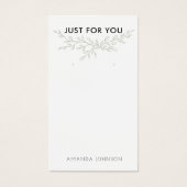 Carte de présentation pour boucles d'oreilles en b (Devant)