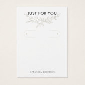 Carte de présentation pour boucles d'oreilles en c (Devant)