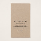 Carte de présentation pour boucles d'oreilles en l (Dos)