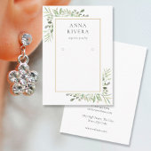 Carte de présentation pour boucles d'oreilles en v