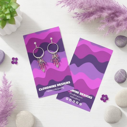Carte de présentation pour boucles d'oreilles et c