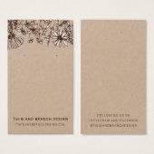 Carte de présentation pour boucles d'oreilles Fleu (Devant & derrière)