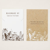 Carte de présentation pour collier de fleurs sauva (Devant & derrière)