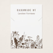 Carte de présentation pour collier de fleurs sauva (Devant)