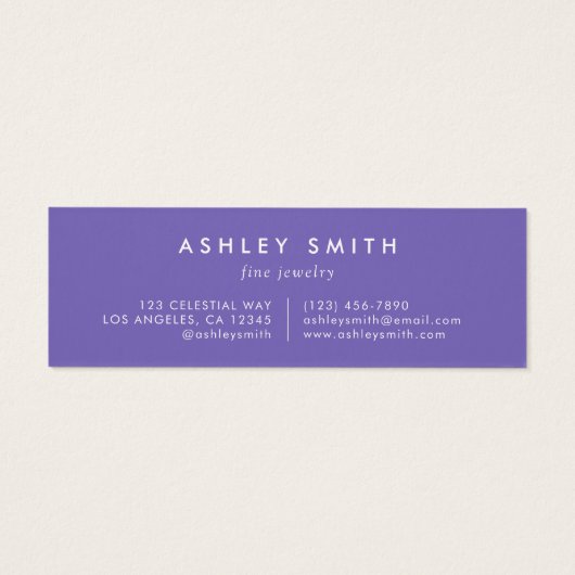 Carte de présentation pour multiple boucles d'orei (Dos)