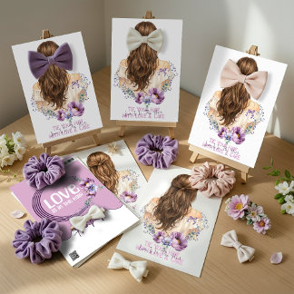 Carte de Présentation pour Pince à Cheveux et Chou
