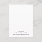 Carte de présentation pour pince à cheveux | Rose (Dos)