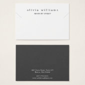 Carte de présentation simple moderne blanche pour (Devant & derrière)