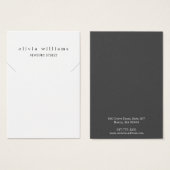 Carte de présentation simple moderne blanche pour  (Devant & derrière)