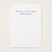 Carte de présentation simple moderne blanche pour  (Devant)