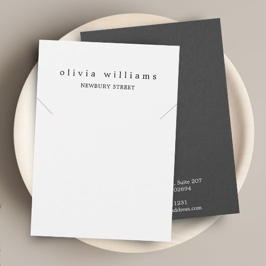 Carte de présentation simple moderne blanche pour 